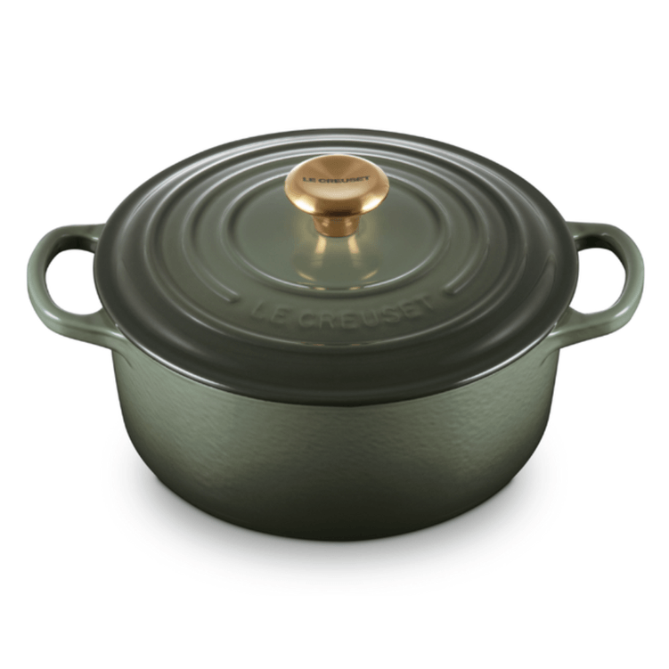 Cacarola Thyme Com Pegador Dourado 24Cm - Le Creuset -3- Cacarola Thyme Com Pegador Dourado 24Cm - Le Creuset -3-